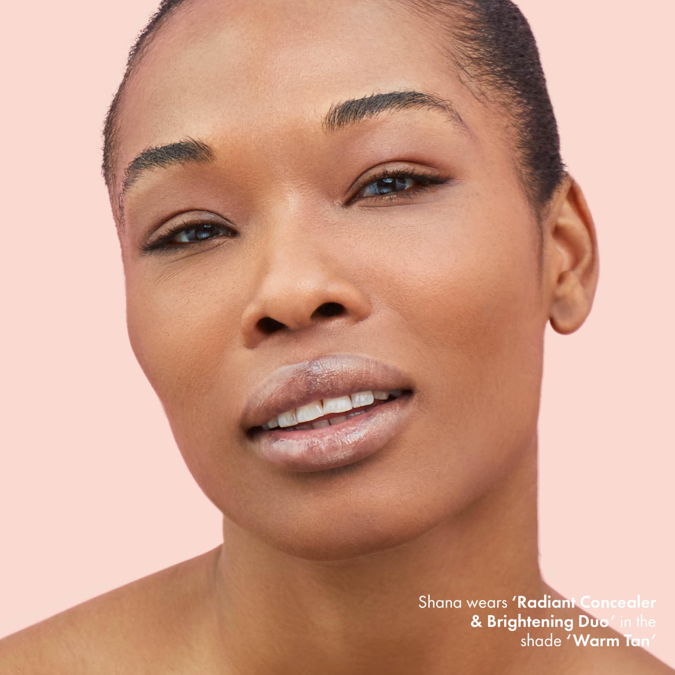 ICONIC LONDON ICONIC LONDON Radiant Concealer & Brightening Duo | Creamy Liquid + Brightening Crayon Dual Ended Concealer, Cruelty Free, Vegan Makeup (Warm Tan) 0.08 oz