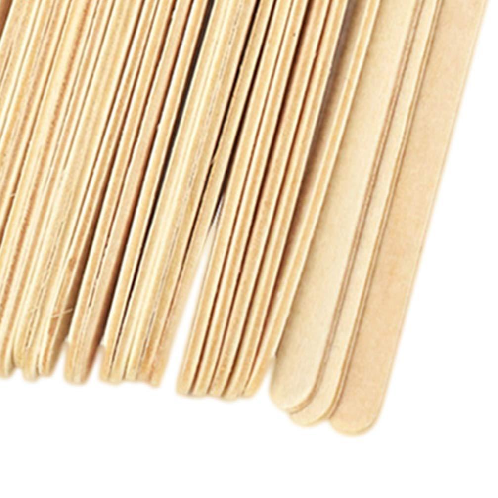 NUOBESTY NUOBESTY 100pcs wax sticks eyebrow spatula Disposable Waxing Rods waxing spatulas boots wood waxing craft sticks wood facial stir sticks wax rods Body small wooden shovel Bamboo