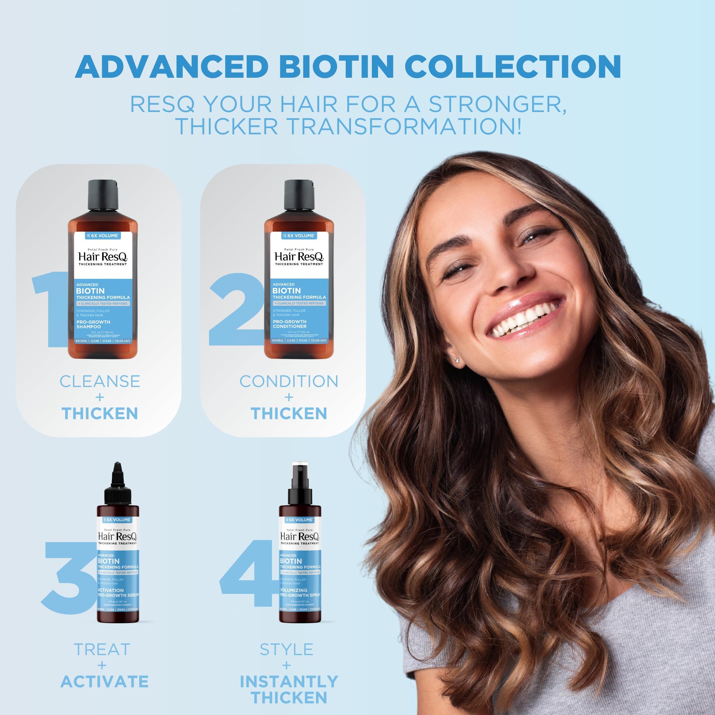 Petal Fresh Petal Fresh Hair ResQ Original Formula Natural Thickening Biotin Shampoo & Weightless Conditioner For Noticeably Thinning Hair, Strengthens & Volumizes, Vegan & Cruelty-Free 2 Count (Bundle)