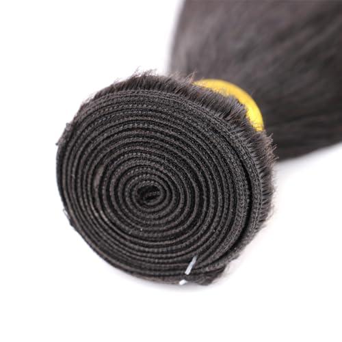 huarisi huarisi Straight Human Hair Bundles For Black Women Brazilian 8 Inch Bundles Human Hair Single 100% Unprocessed Virgin Weave Bundles Human Hair Raw Remy Hair Bundles Natural Black