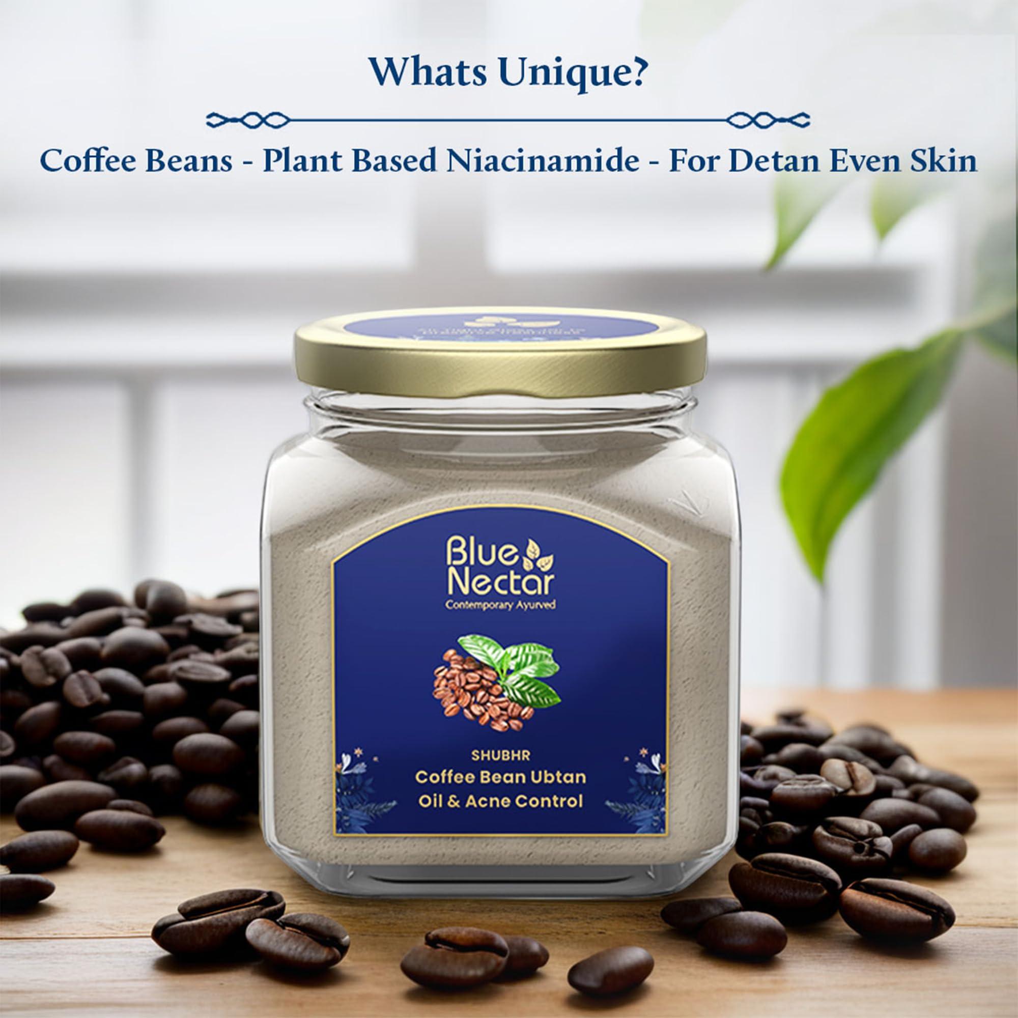 Blue Nectar Blue Nectar Coffee Bean Natural Cleanser, 3-in-1 Cleanser, Face Scrub & Face Pack for Skin Repairing & De tan Removal, 100% Natural with Multani Mitti Powder (3.52 Oz11 Herbs)