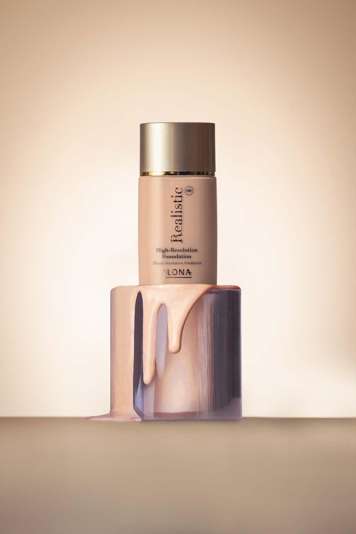 ILONA ILONA Realistic HD High-Definition Makeup Foundation | 1.18 Fl Oz | Real Bisque