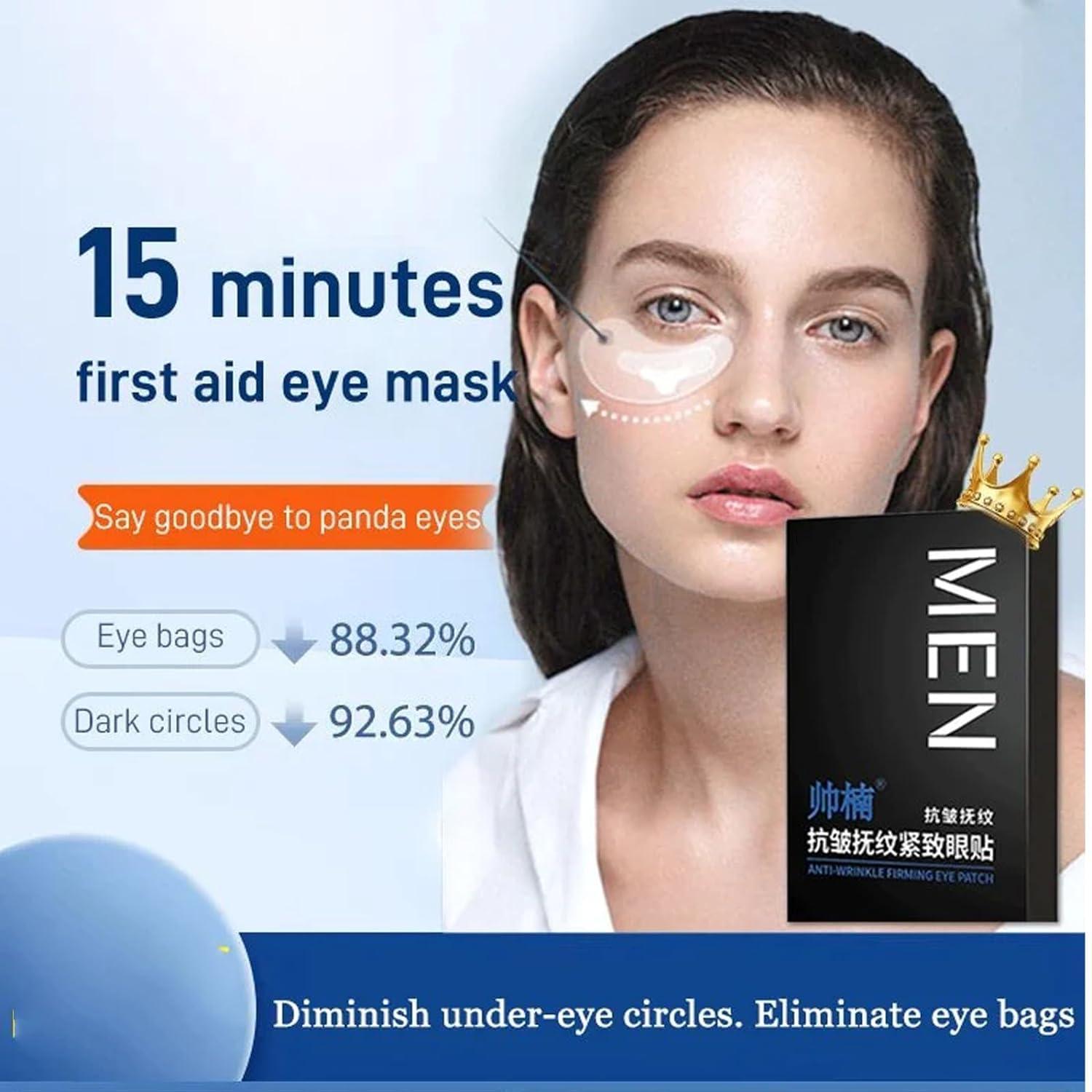 Qiuumey Qiuumey Eye Bag Removal Patch Japanese - Men Anti-Wrinkle Firming Eye Bag Patch Shuai Nan, Eye Bags and Dark Circles Firming Patch, Eye Bags Removal Branded Eye Bags Dark Circles Firming Patch