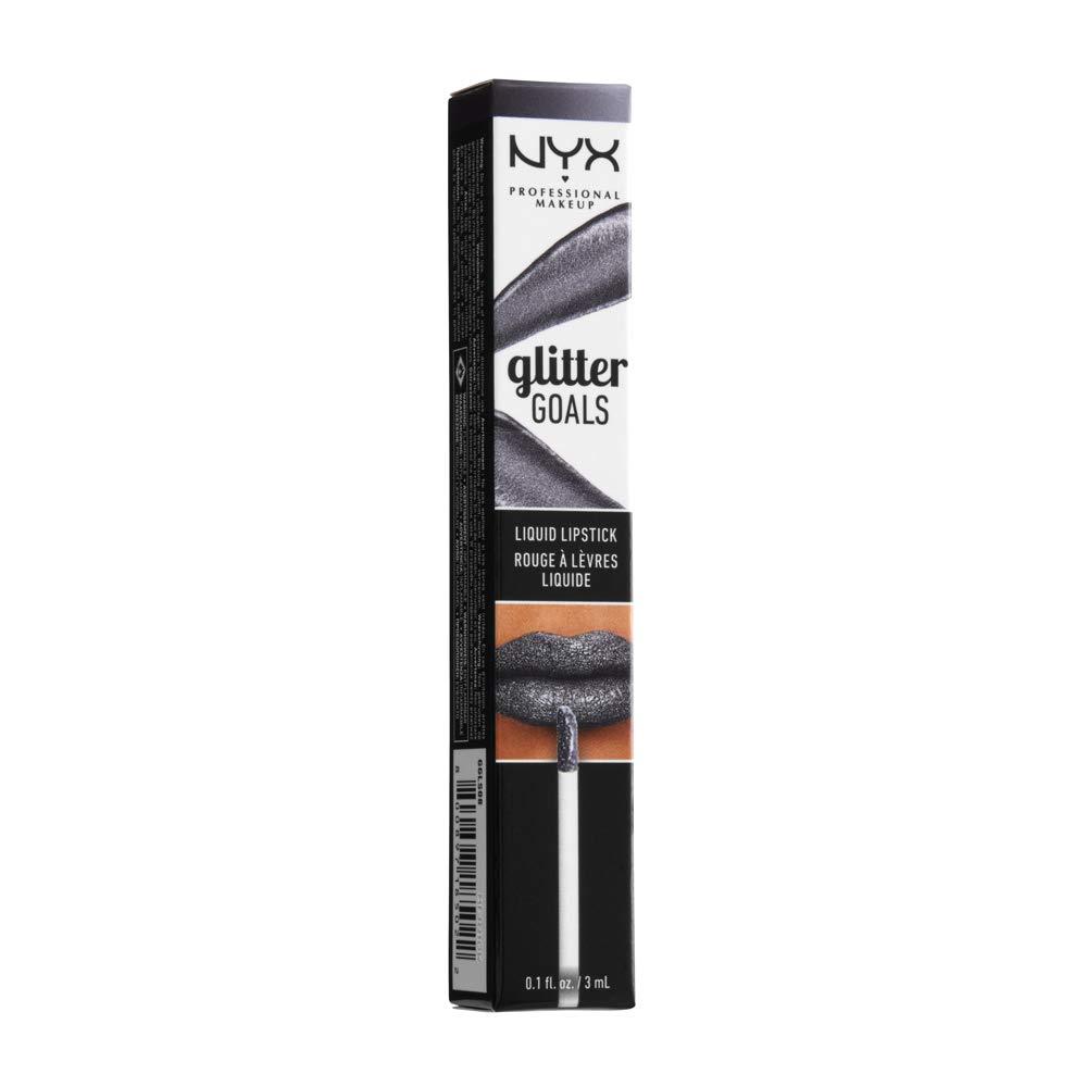 NYX PROFESSIONAL MAKEUP NYX PROFESSIONAL MAKEUP Glitter Goals Liquid Lipstick - Alienated (Deep Grey With Silver Glitter)
