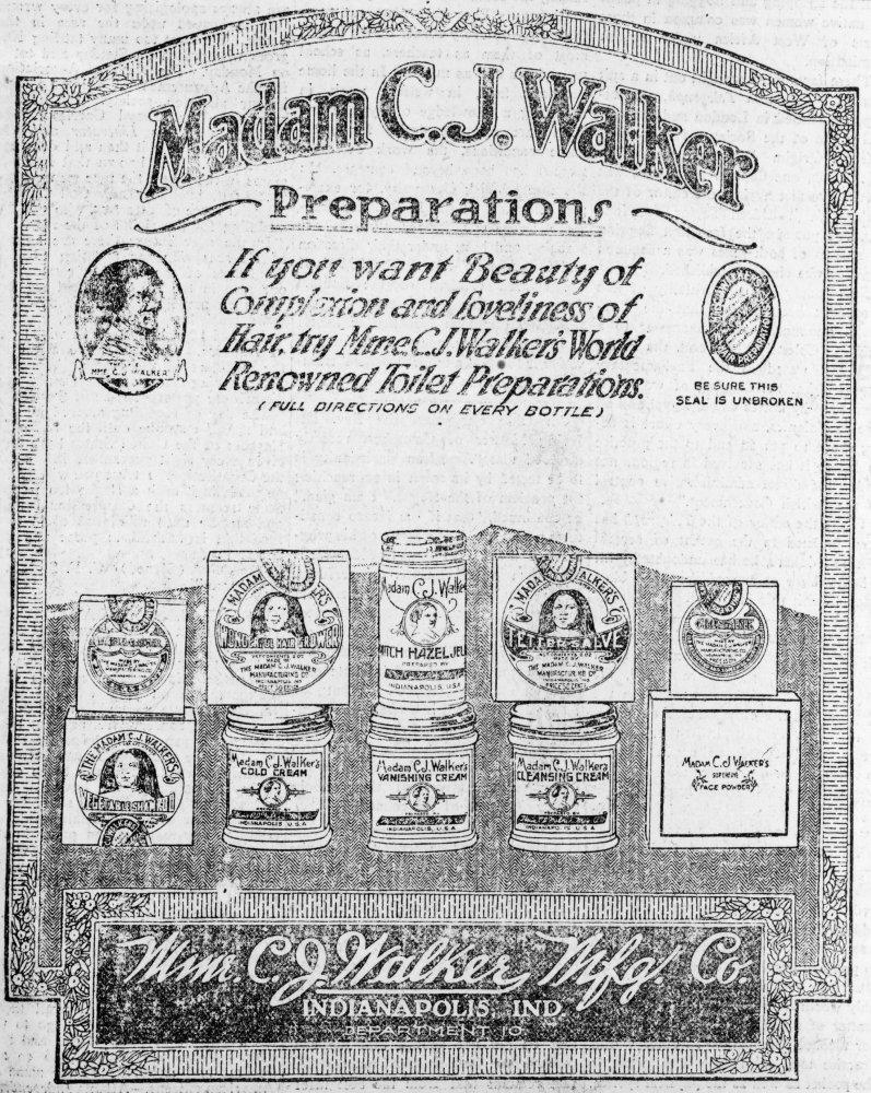 Posterazzi Hair Care Ad 1920 Namerican Advertisement 1920 For Cosmetic And Hair Care Products Of The Madam CJ Walker Manufacturing Company Of Indianapolis Indiana Founded By Sarah Breedlove Walker (1867-1919) Po