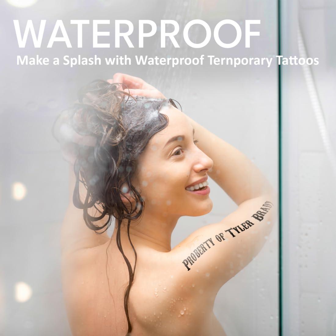 TESFANS TESFANS Custom Realistic Temporary Tattoos, Personalized Name Text Designs, DIY Create Your Own Fake Tattoos for Adults, Men & Women, Perfect for Gifting & Special Occasions