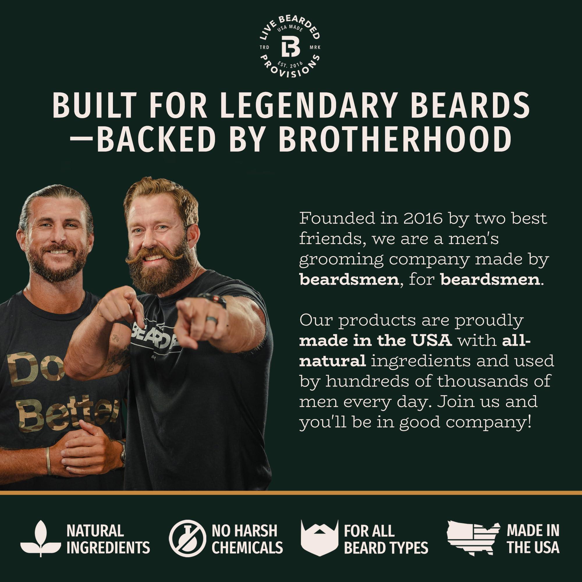 Live Bearded Live Bearded: Beard Oil and Beard Butter Grooming Kit - American - All-Natural Ingredients with Shea Butter, Argan Oil, Jojoba Oil and More - Beard Growth Support - Made in The USA
