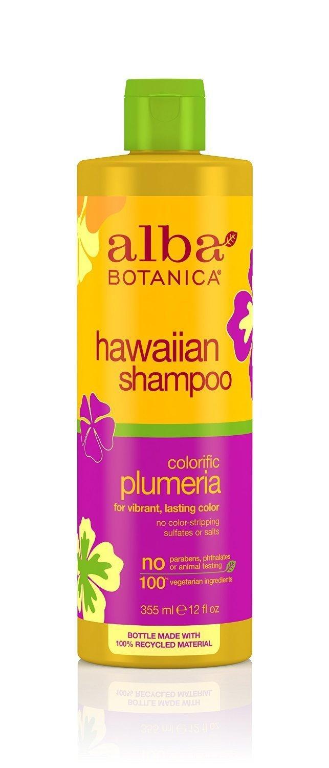 Alba Botanica Alba Botanica: Natural Hawaiian Shampoo Colorific Plumeria, 12 oz (3 Pack)