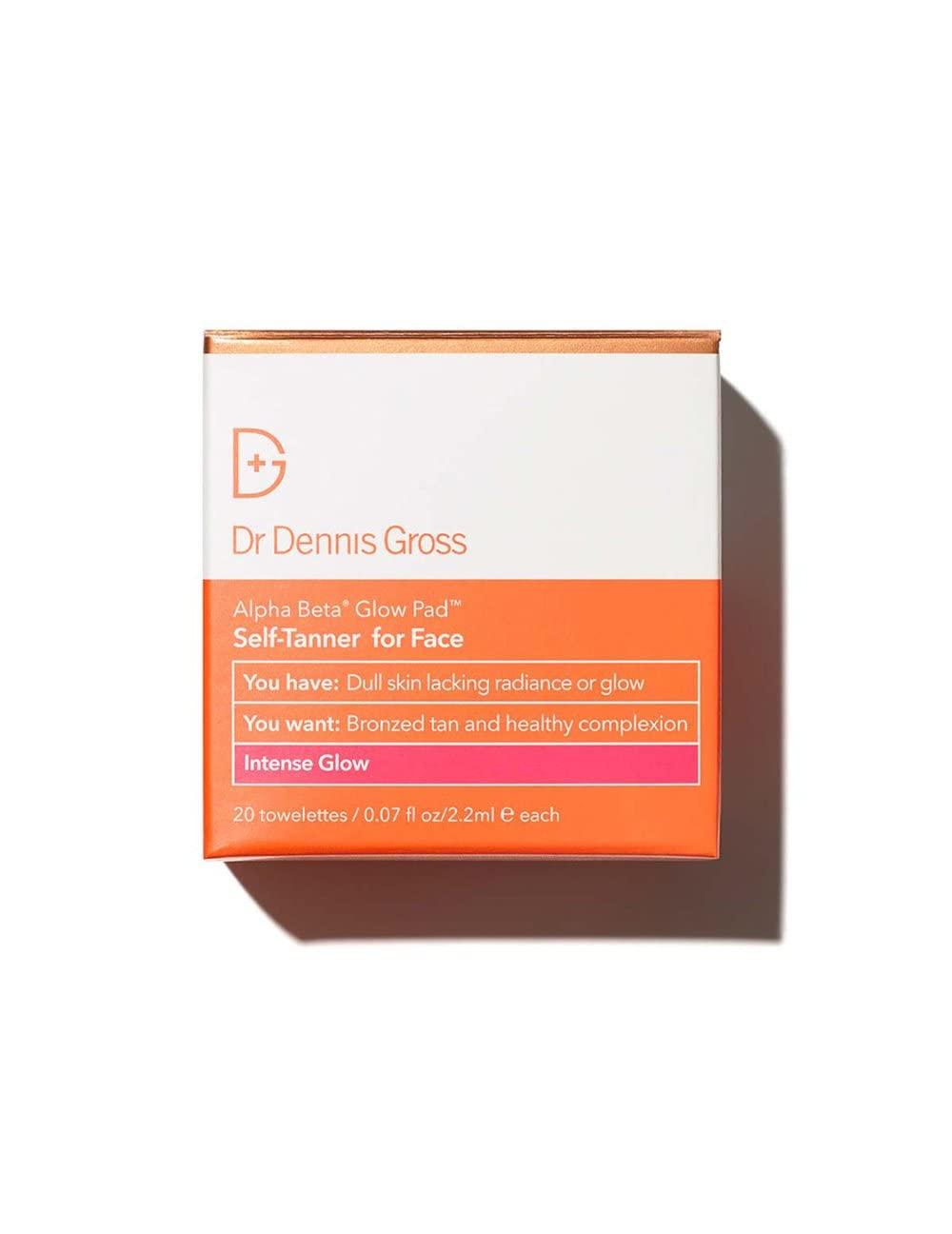Dr Dennis Gross Dr. Dennis Gross Alpha Beta Glow Pad Intense Glow for Face: for Dull Skin Lacking Radiance & Glow, (20 Towelettes)