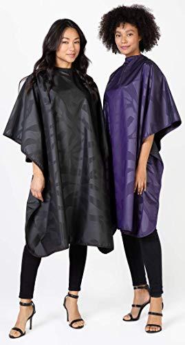 Betty Dain Betty Dain Bleach-proof All Purpose Styling Cape, Material Defends Against Bleach Stains, Color Proof, Chemical Proof, Waterproof, Lightweight Embossed Nylon, Purple
