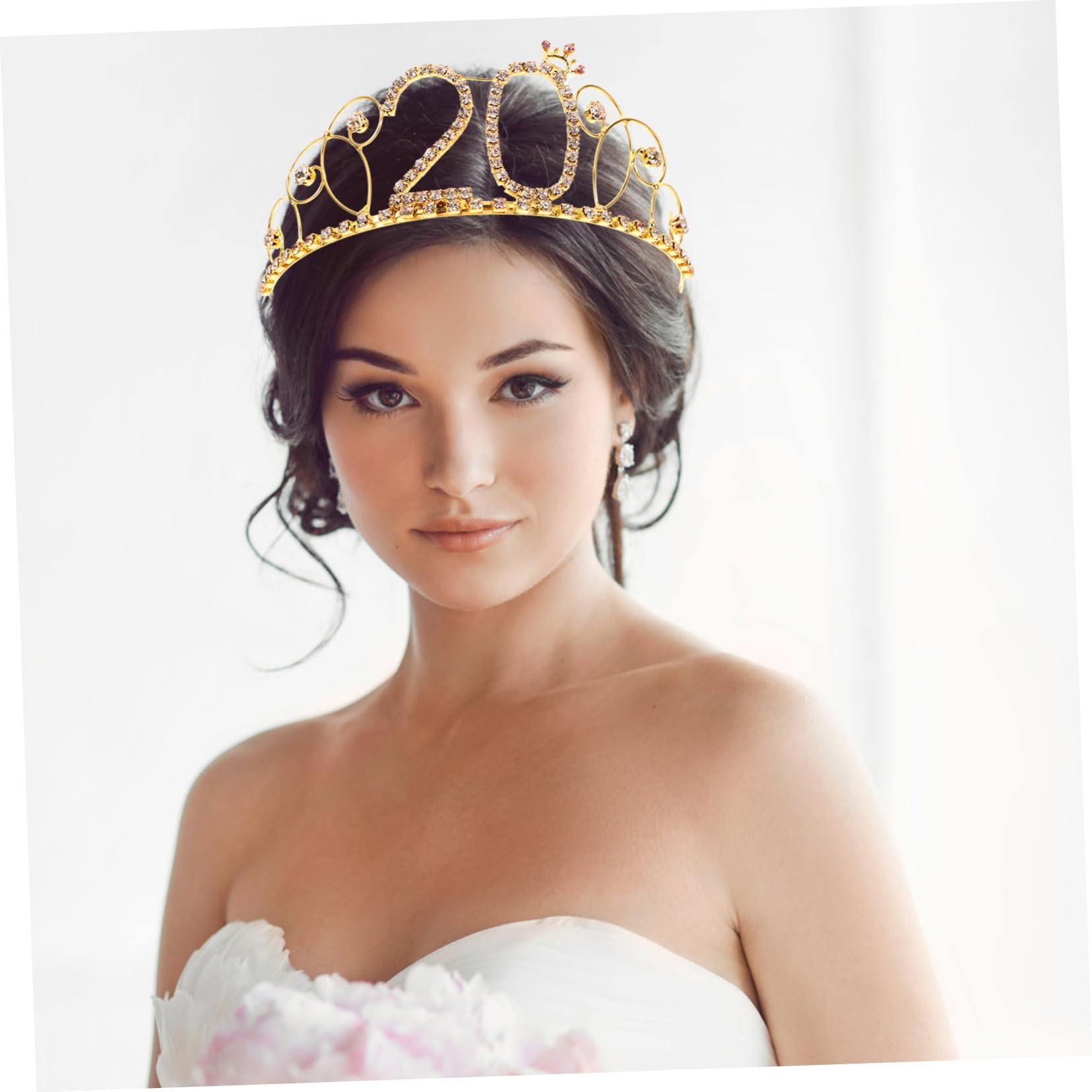 DRESSOOS DRESSOOS 1pc Crown Hair Clasp Party Hair Clasp Birthday Princess Bridal Headpiece Girls Headband Birthday Headband 40th Birthday 20th Birthday Crown for Girls Dress Accessories Dinner Party