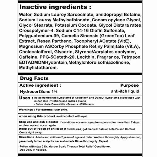 STOP ITCHING. START HEALING. Dr Marder’s A-D Psoriasis & Zinc Pyrithione Conditioner 6 FL OZ(180 mL) - Dermatologist Formulated - Stop Hair Loss + Promote Hair Growth - Treat Psoriasis hydrocortison