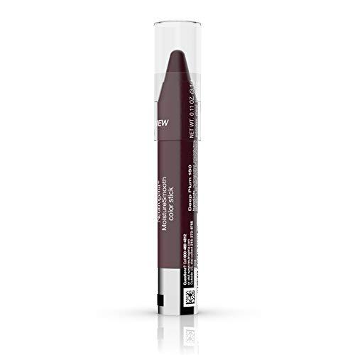 Neutrogena Neutrogena MoistureSmooth Color Stick for Lips, Moisturizing and Conditioning Lipstick with a Balm-Like Formula, Nourishing Shea Butter and Fruit Extracts, 180 Deep Plum, 011 oz (Pack of 2)