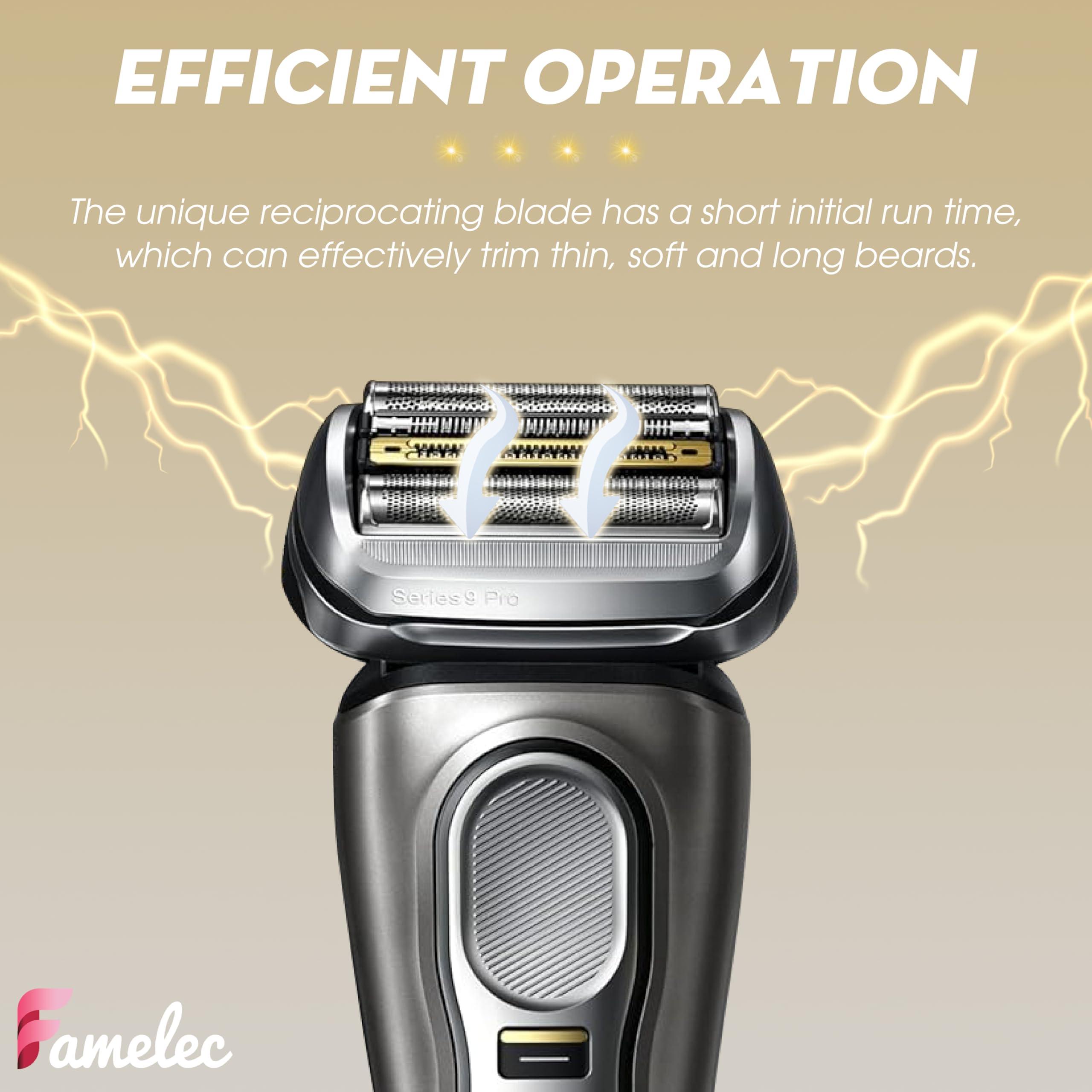 FAMELEC FAMELEC 94M Electric Razor Head for Braun Series 9 Pro, Compatible with Braun Series 9 Replacement Heads, Fit for Braun S9 Sport Replacement Head 9599cc, 9330s Wet&Dry, 9487cc, 9597cc, 9577cc, 9567cc
