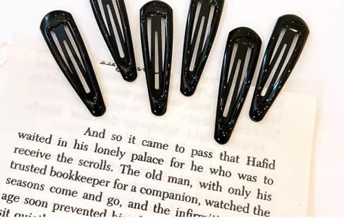 Splendorflying 30,60 80 Pack Black 2 Inch Women Metal Snap Hair Clips Accessories No Slip Hair Barrettes Girls Women Hair Accessories (Black-1 60PCS)