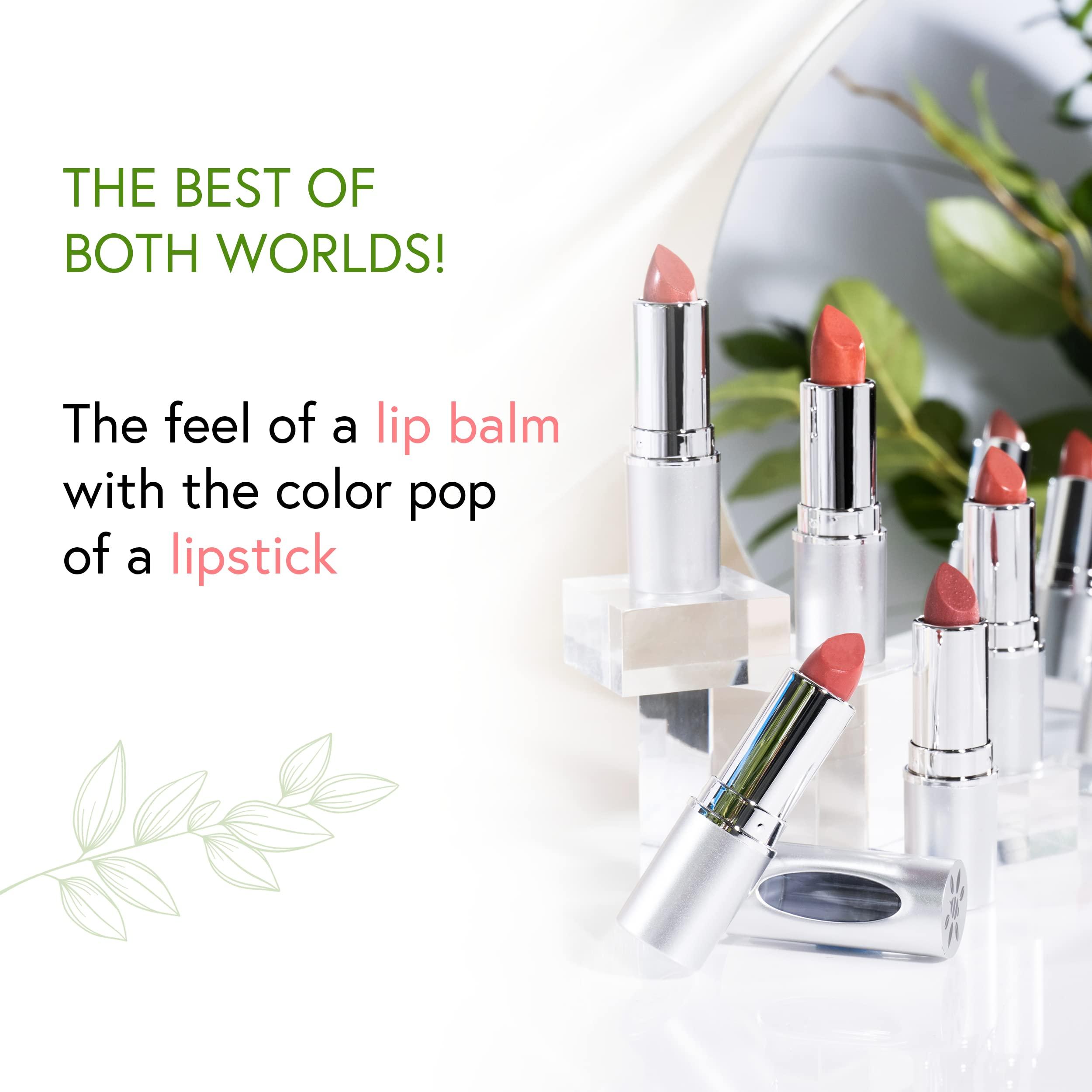 Honeybee Gardens Honeybee Gardens Truly Natural Long Lasting Lipstick, Paradise, Light Pink with Peach Undertones, Naturally Hydrating & Nourishing, Vegan, Gluten-Free & Cruelty-Free, 0.13 oz / 3.8 g