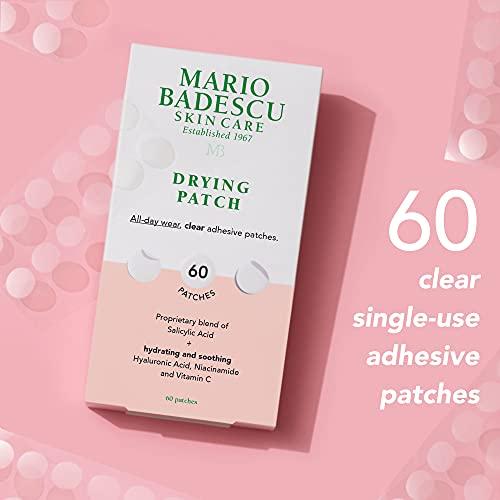 Mario Badescu Mario Badescu Drying Patch Blemish Covering, Invisible Spot Treatment, Absorbing All Day Polymer Adhesion with Vitamin C, Vegan & Cruelty Free, Strong Hold (60 Patches, 12mm), Clear
