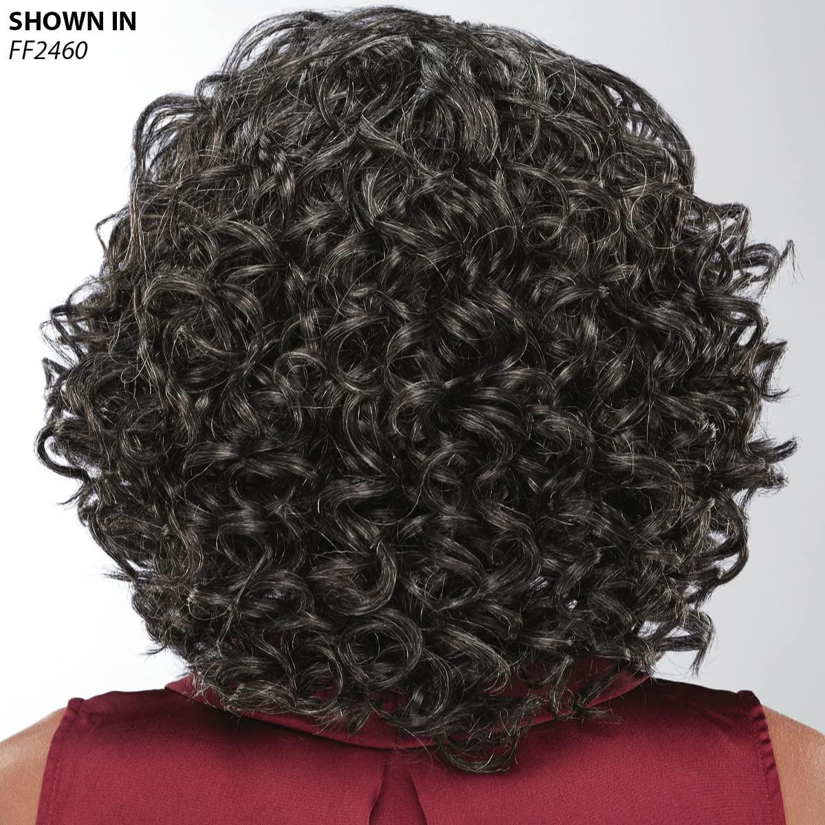 Especially Yours Especially Yours Tyra Wig Glamorous Shoulder-Length Wig with Voluminous Bouncy Corkscrew Curls, Natural-Looking Hand-Tied Lace Part/Runway Shades of Black and Black with Highlights