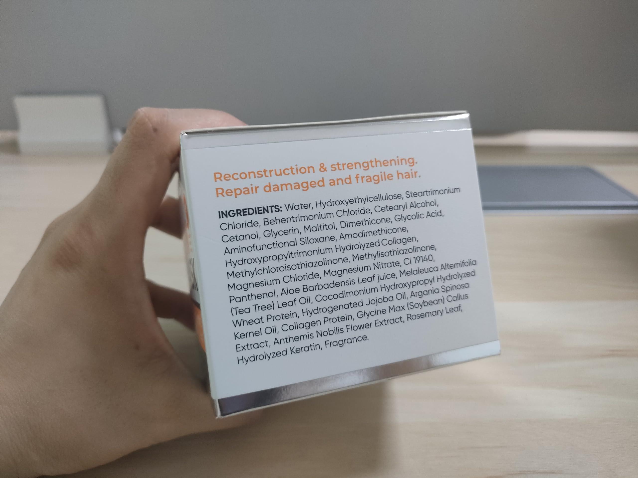 BELLISSO Keratin Hair Mask - Sulfate Free Hydrating Deep Conditioner Treatment for Dry, Damaged and Split Ends - Moisture for Frizzy and Curly Hair - For Women and Men - Moisturizer Care to Repair Damage