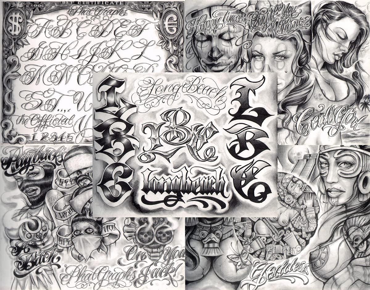 Tattoo Life Boog From The Streets With Love Gangsta Style Tattoo Flash 46 Sheets 11x14" Amazing Set For Tattoo Shop Display …