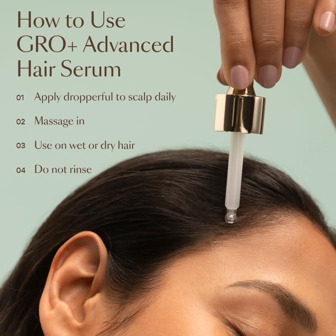 VEGAMOUR VEGAMOUR GRO+ Advanced Hair Serum for Improving Hair Density, Reduces Shedding and Promotes a Healthy Scalp, 1 pack