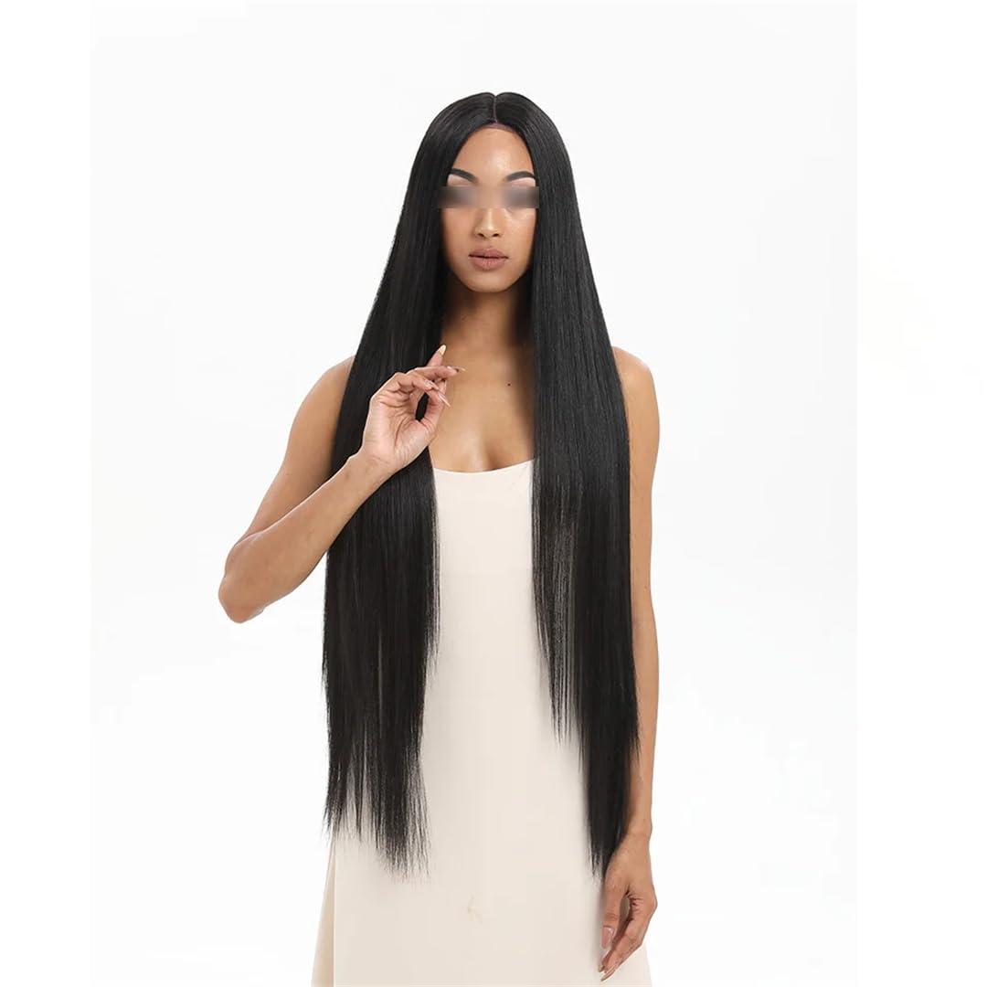 Wjnvfioo Wjnvfioo Synthetic Straight Lace Wigs Long Straight Hair Lace Front Wig Woman Natural Long Straight Synthetic Wig F5-6A Lace Front#38inches