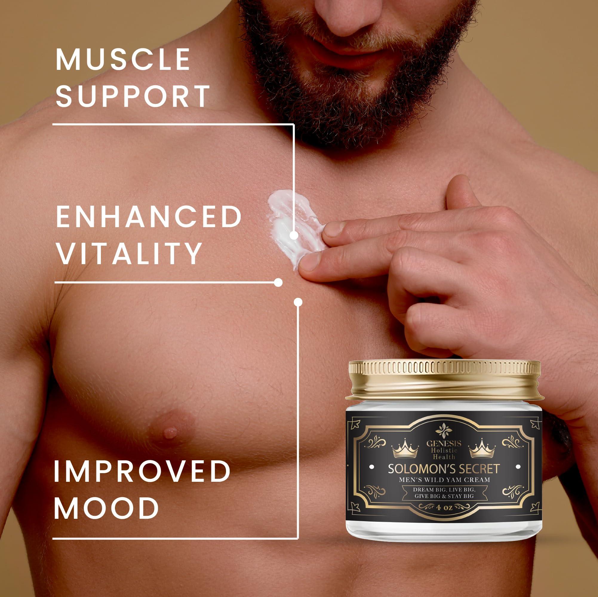 Genesis Holistic Health Genesis Solomon\'s Secret Men\'s Wild Yam Cream - Dream Big, Live Big, Give Big. Natural & Organic designed to boost your game. 4oz; Made in the USA