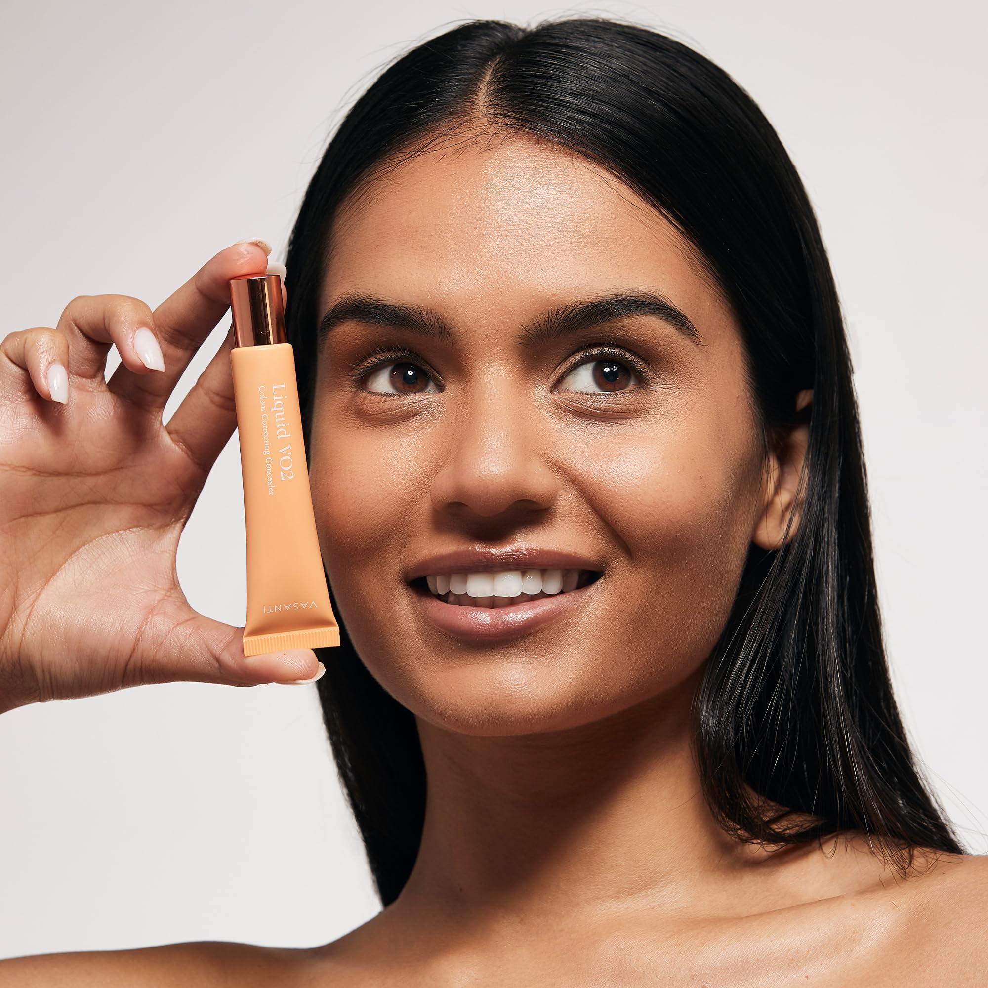 VASANTI Liquid VO2 Undereye Color Corrector and Concealer by VASANTI - Medium to Deep Skin Tones - Paraben Free, Gluten Free - Look Younger with this Dark Circle Concealer