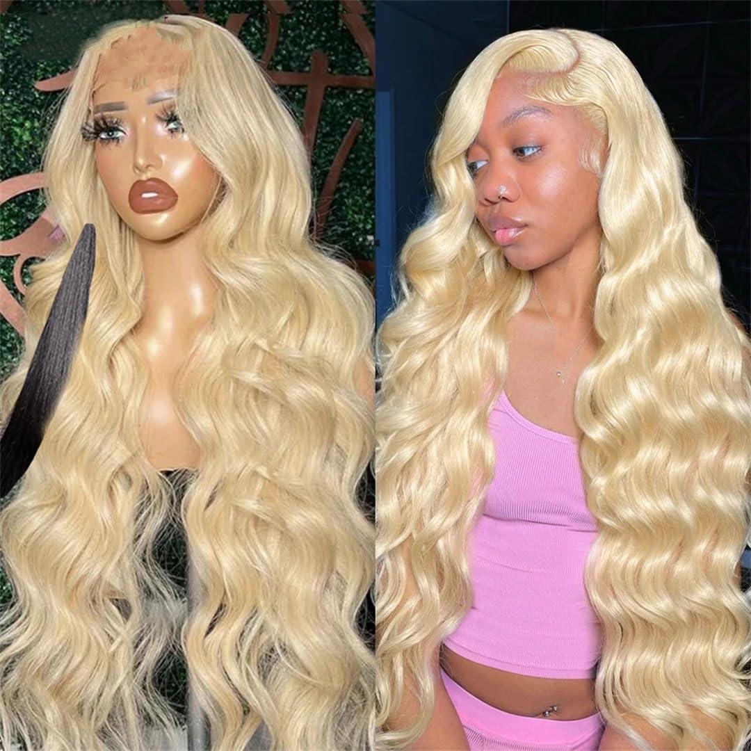 Generic 613 Blonde Lace Wigs Body Wave 13X4 Lace Front Human Hair Wigs For Black Women