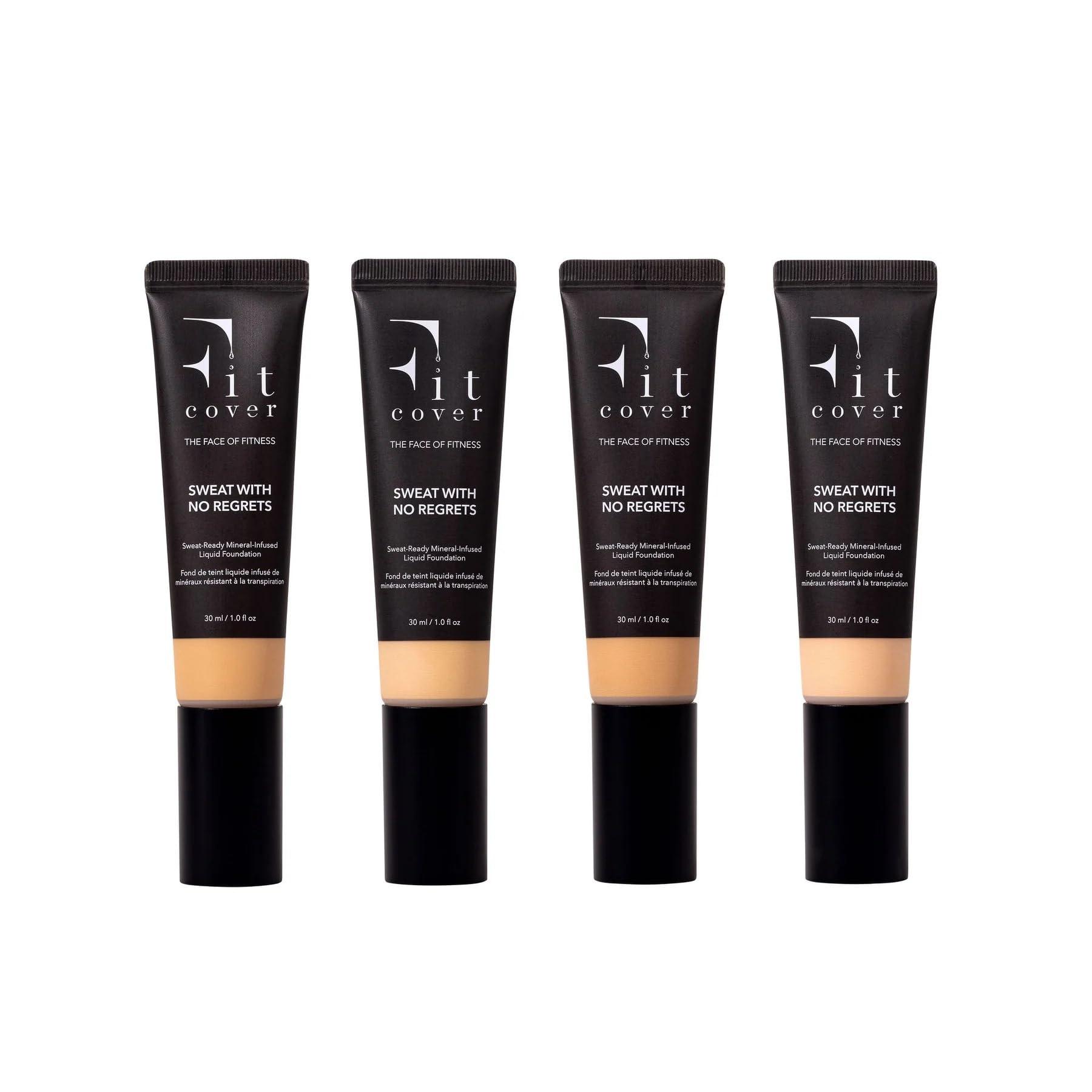Fitcover Fitcover Sweat-Proof Liquid Foundation - Long-Lasting, Buildable, Matte Finish, SPF 15+, Mineral-Infused, Non-Comedogenic, Lightweight, 24-Hour Coverage, Vegan Make Up (Naked)
