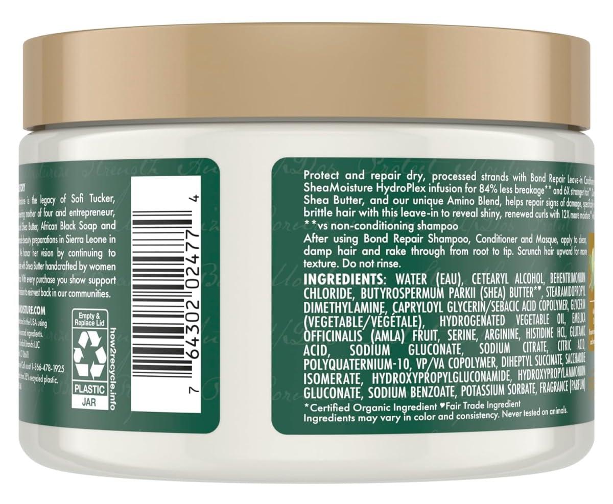 SheaMoisture SheaMoisture Bond Repair Leave-In Conditioner 11 oz & Conditioner 13 oz to Strengthen Hair with Amla Oil