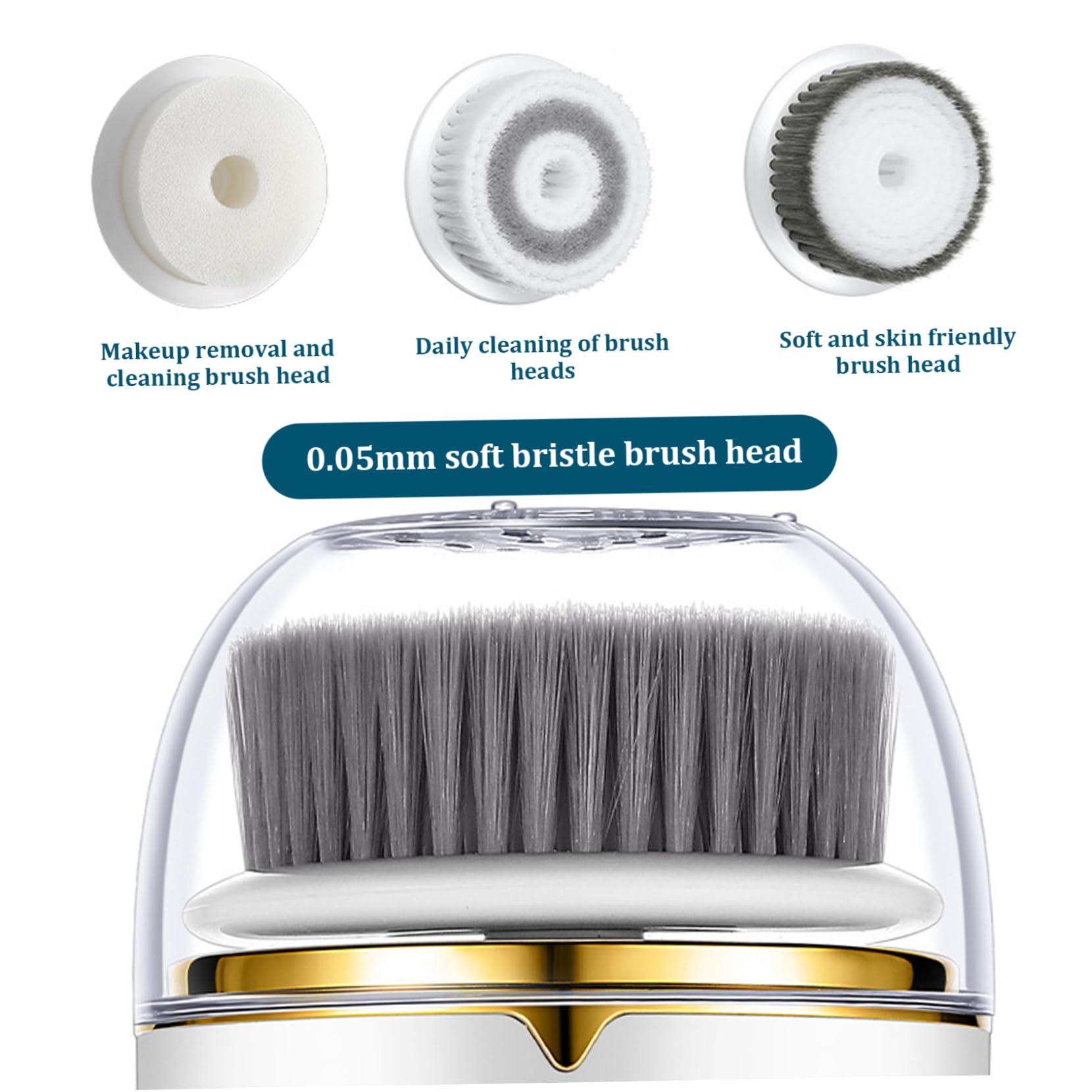 Veesper Facial Cleansing Brush 2 Modes Waterproof Electric Face Scrubber, USB Rechargeable Exfoliating Face Brush Cleanser with 3 Heads,Beauty Appliances for Exfoliating,Cleansing,Massaging Beauty Appliances