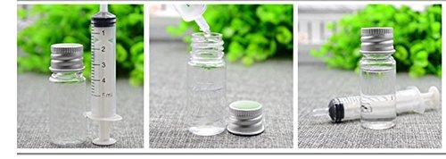 ASTRQLE 12Pcs 10ml/20ml Empty Refillable Clear Plastic Bottle with Aluminum Screw Cap Travel Small Container (20 ML)