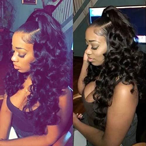 Mike & Mary Mike & Mary® Full Lace Wigs Indian Remy Human Hair Body Wave For Black Women (20inch #1B)