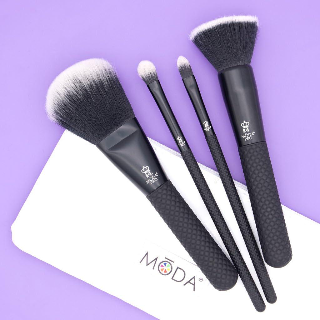 MODA Royal Brush Moda Pro 5 Piece Set Cosmetic Complete Face Make Up Brush Kit, 0.38 Count