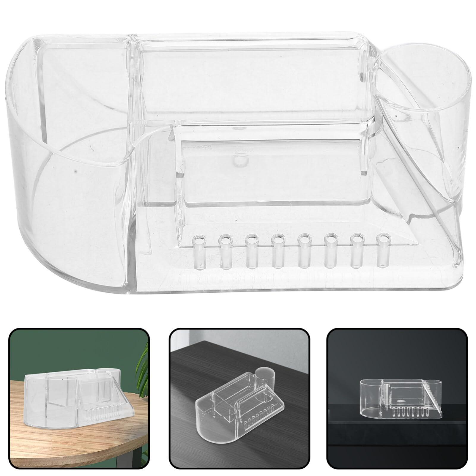 Ipetboom Ipetboom Nail Drill Holder, Mini Nail Drill Machine Storage Box Nail Art Polishing Grinding Drill Bit Holder Display Storage Box Nail Drill Grinding Bit Case Organizer