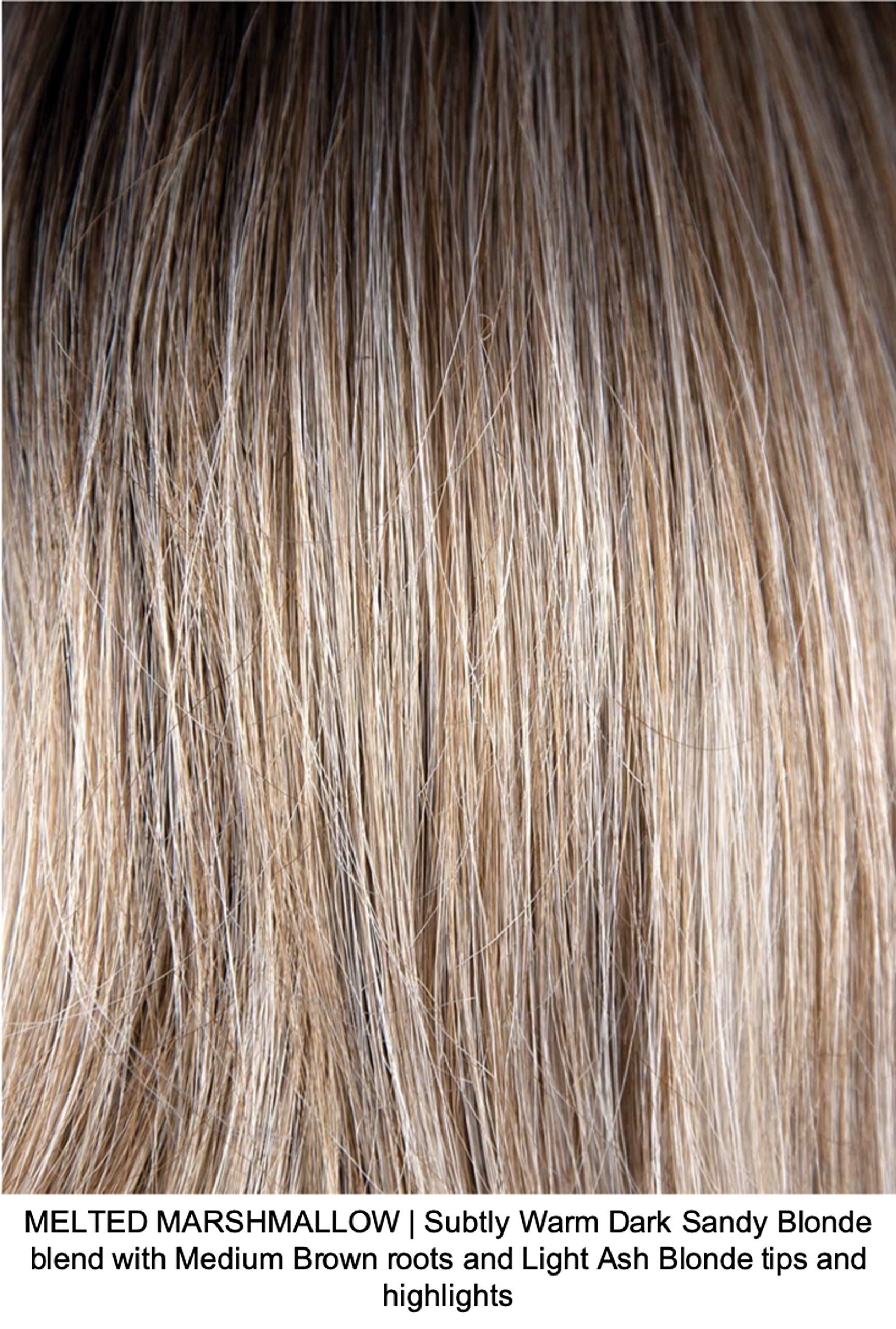 Belle of Hope Belle of Hope EVANNA MONO Lace Front Double Mono Synthetic Wig by Amore, 5PC Bundle: Wig, 4oz Mara Ray Enriched Shampoo, Conditioner, Wide Tooth Comb, and 19 Page Guide (Melted Marshmallow)