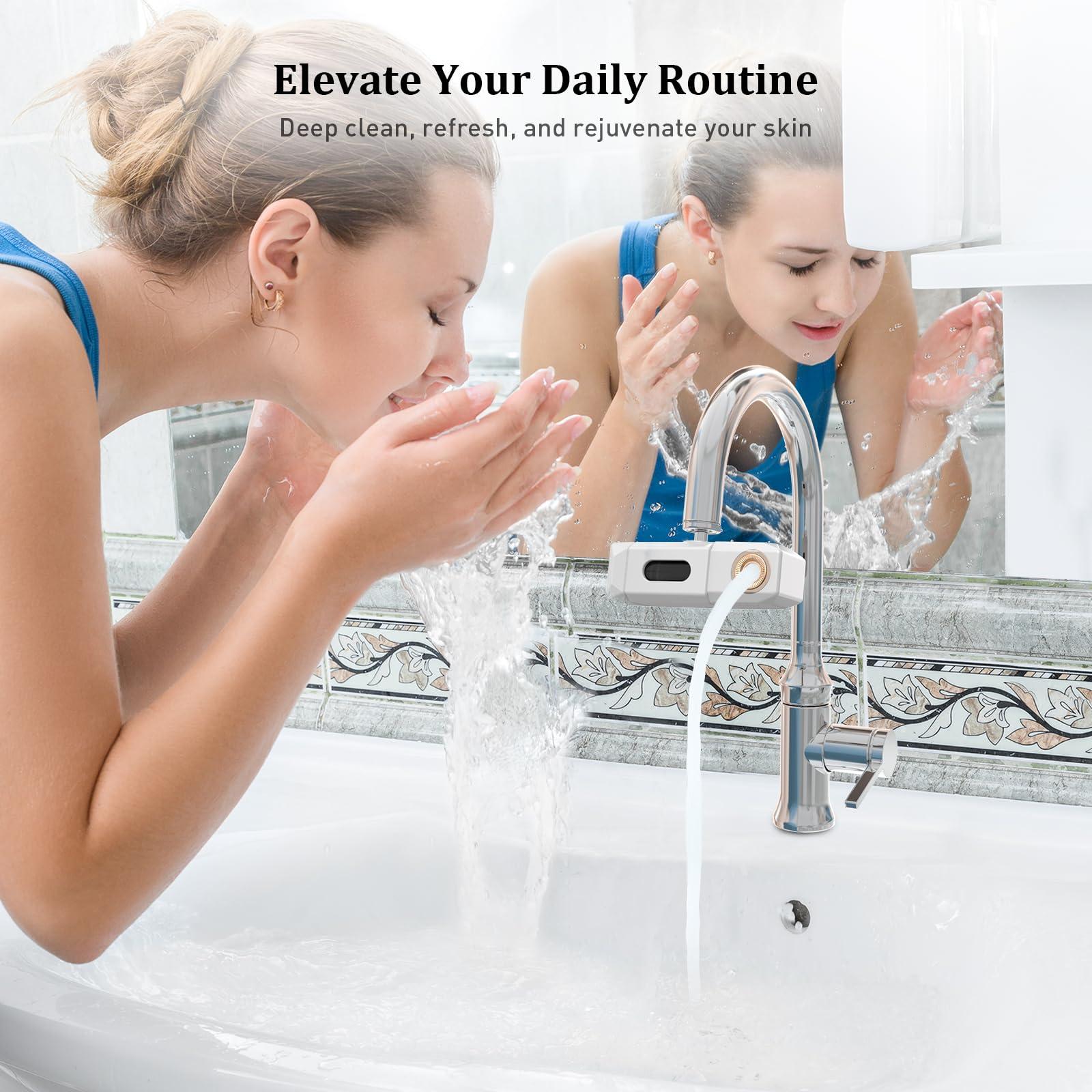 RNAIX RNAIX Advanced Faucet Water Filter with Micro-Bubble Technology Deep Cleansing and Skincare Protection Ideal for Bathing and Facial Skin Care, Easy Installation