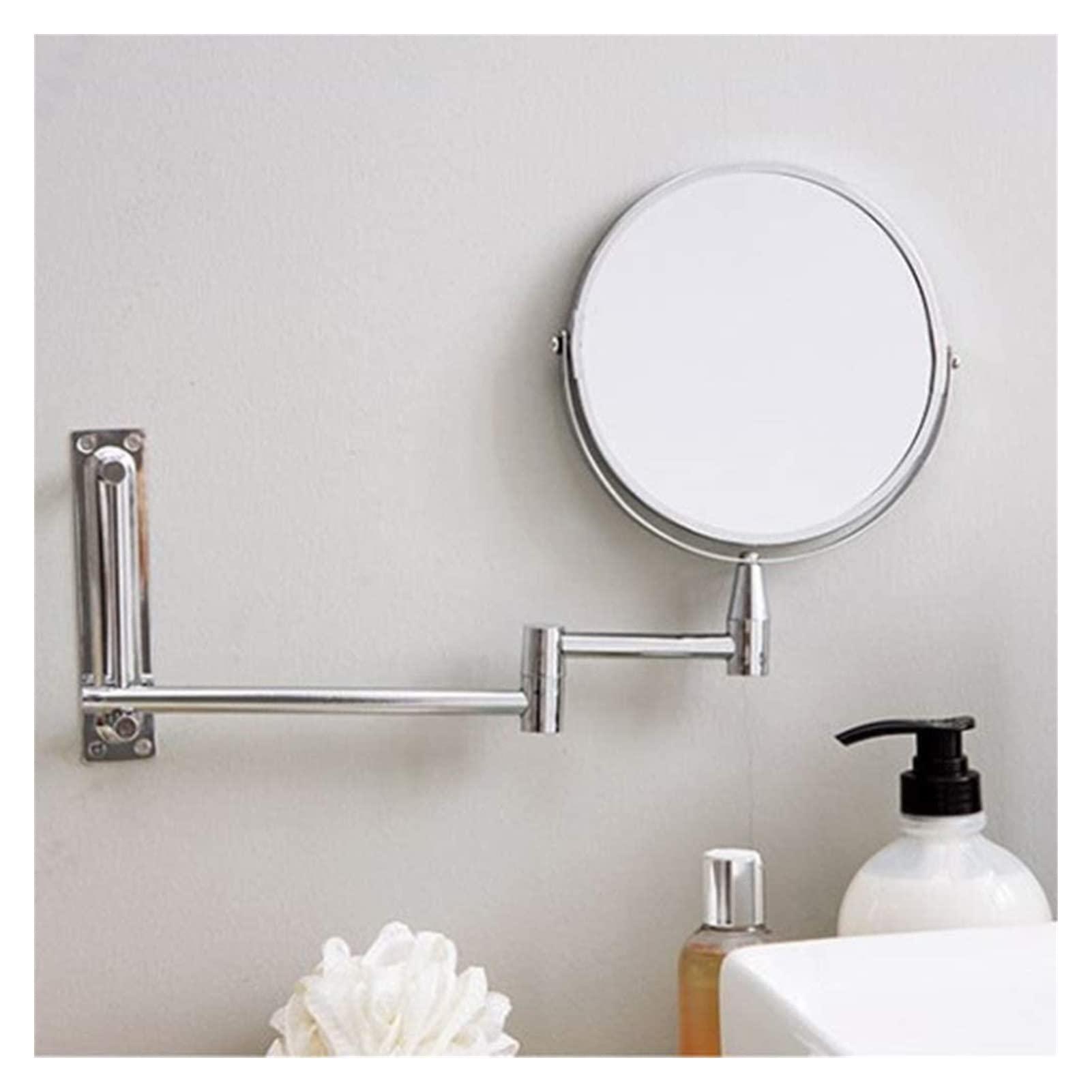 Gerrit Cosmetic Vanity Mirror Telescopic Bathroom Mirror Wall-Mounted Folding 7 Inch Beauty Mirror/Vanity Mirror/Makeup Mirror LED Vanity