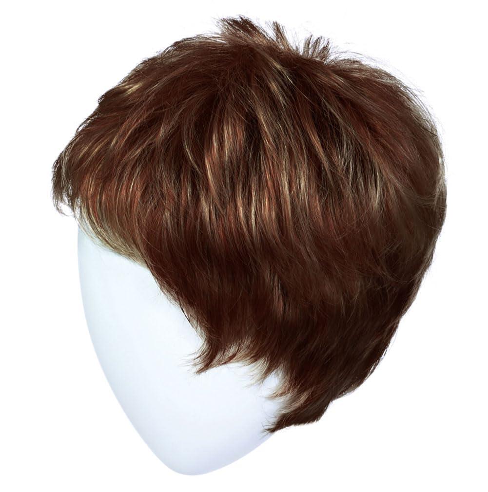 Hair u wear Raquel Welch Winner Pixie Boy Cut Short Wig by Hairuwear, Ultra-Petite Cap - R829S+ Glazed Hazelnut