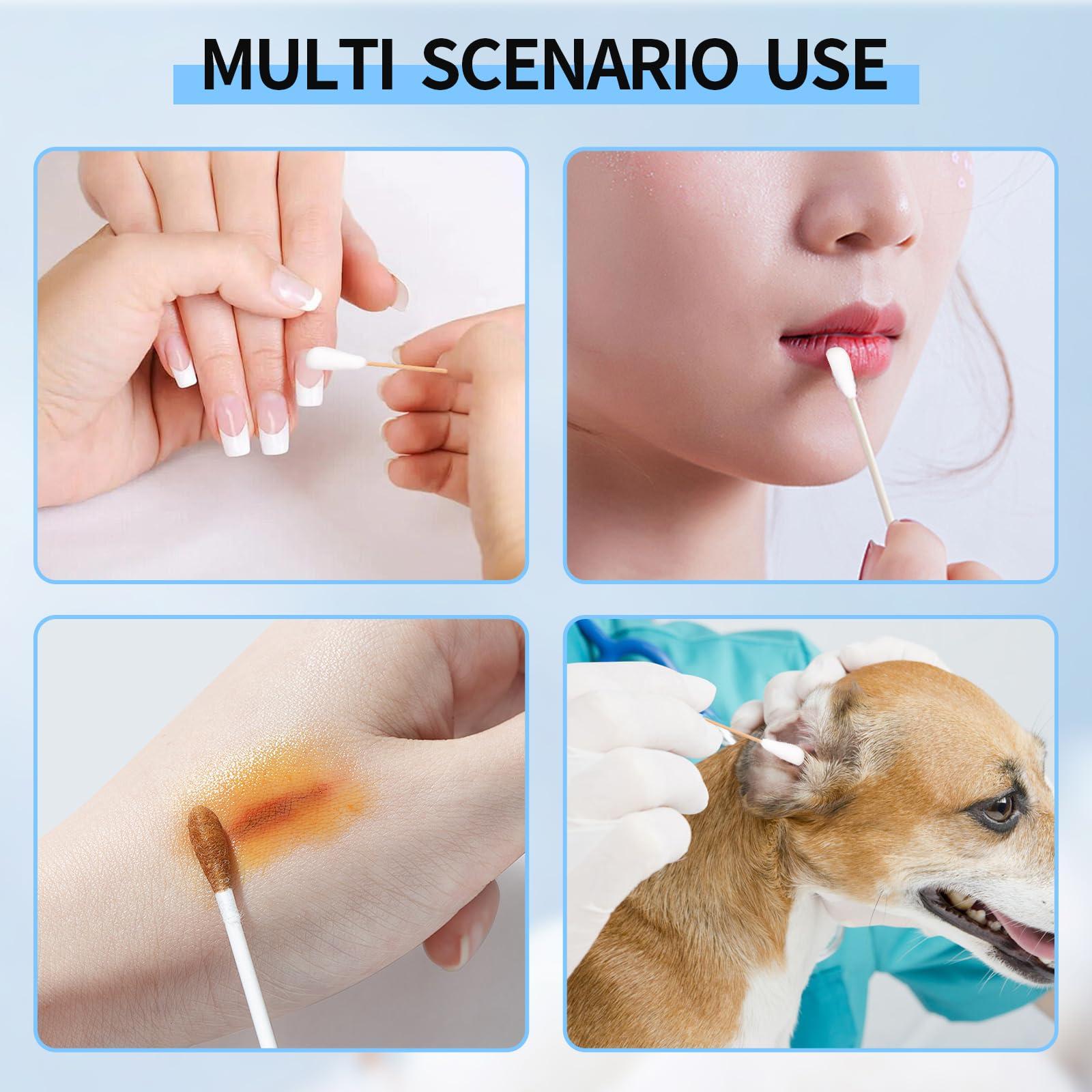 crayBG Long q Tips for Cleaning 10 Inch, 100pcs Cotton Swabs, Long 10\" Cotton Tipped Applicators with Large 1/2\" Diameter Swab - Non-sterile