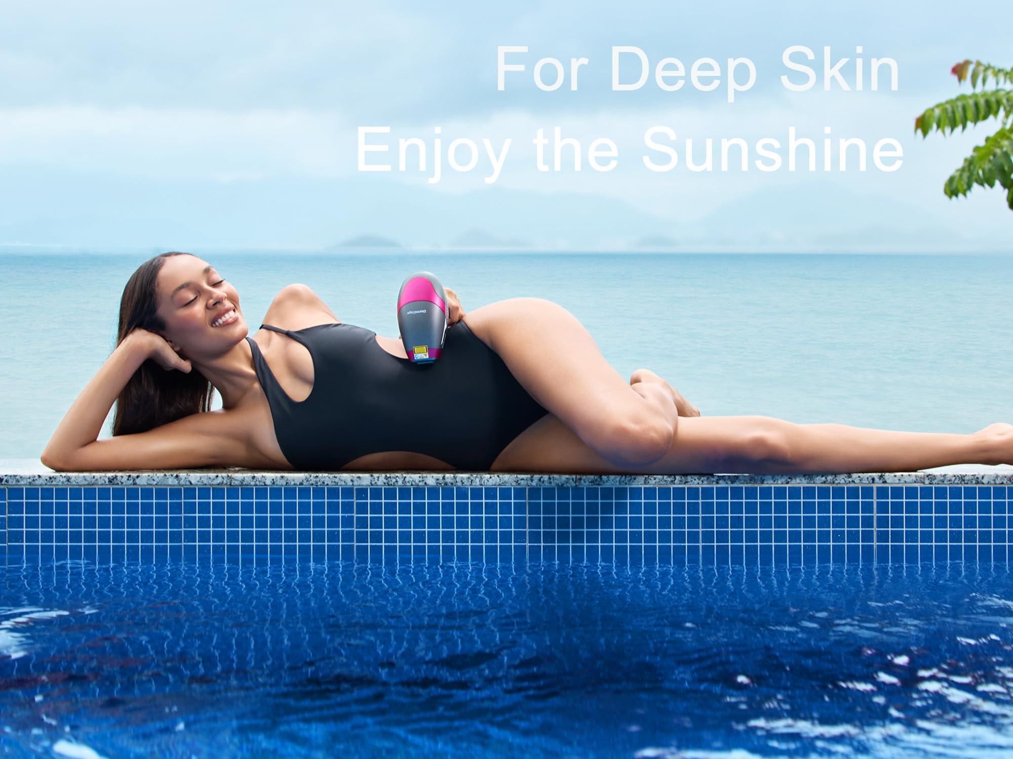 DermRays Upgrated Diode Laser Hair Removal for Dark Skin Tones, DermRays 1064nm Laser Hair Removal, Permanent Reduction in Hair Regrowth for Women and Men, V6S Suitable for Deep Skin Tone