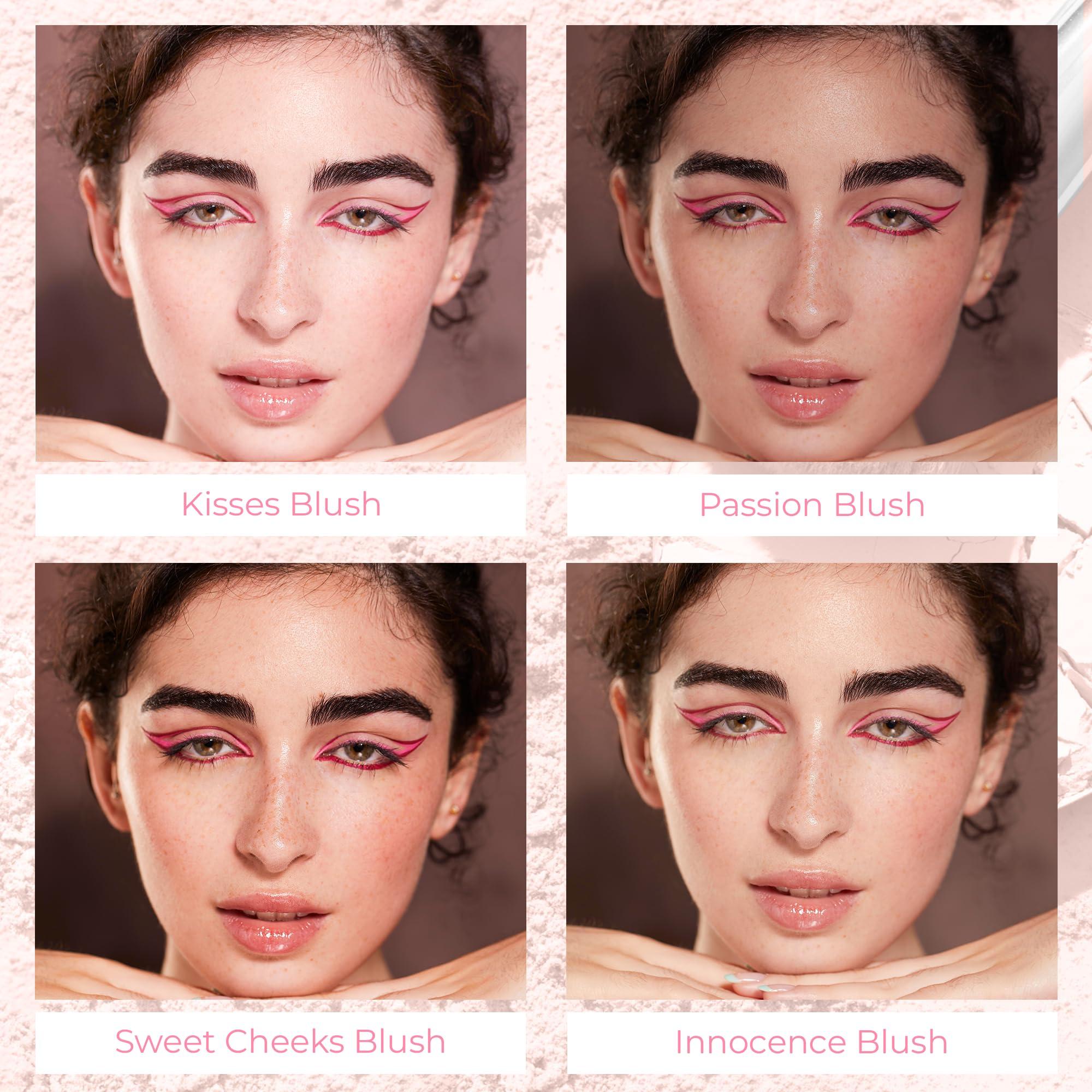 Sweet Face Minerals (5gm Starter Jar) Kisses Blush by SweetFace Minerals, Light Pink Blush for Cheeks, Blush Highlighter for Pink Glow, Waterproof Blush, Make up Blush for Girls, Blusher for Cheeks, Cool Tone Blush