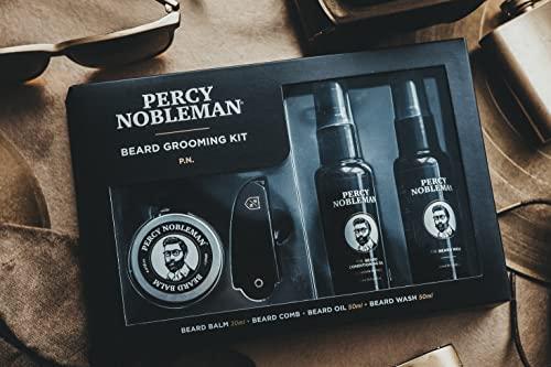 Percy Nobleman Percy Nobleman Beard Grooming Kit. Signature Scented Beard Oil 50ml. Beard Wash 50ml. Beard Balm 20ml. Beard Comb.