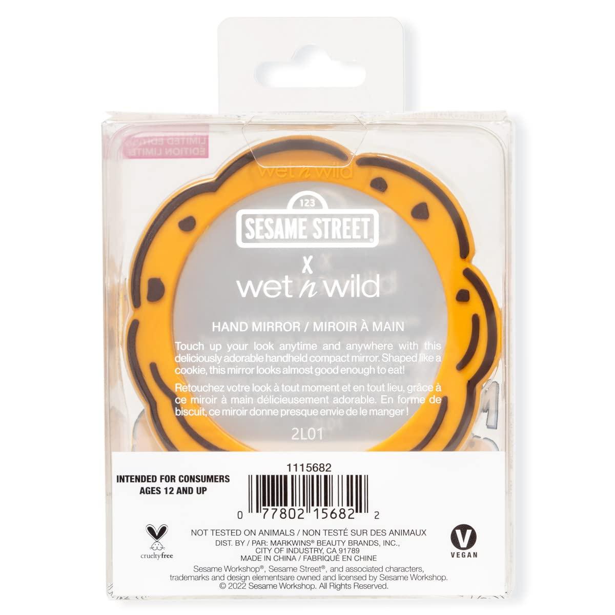 wet n wild wet n wild Sesame Street Collection, Comfort-Grip Handle, Versatile & Portable Hand Mirror - Me Want Cookie