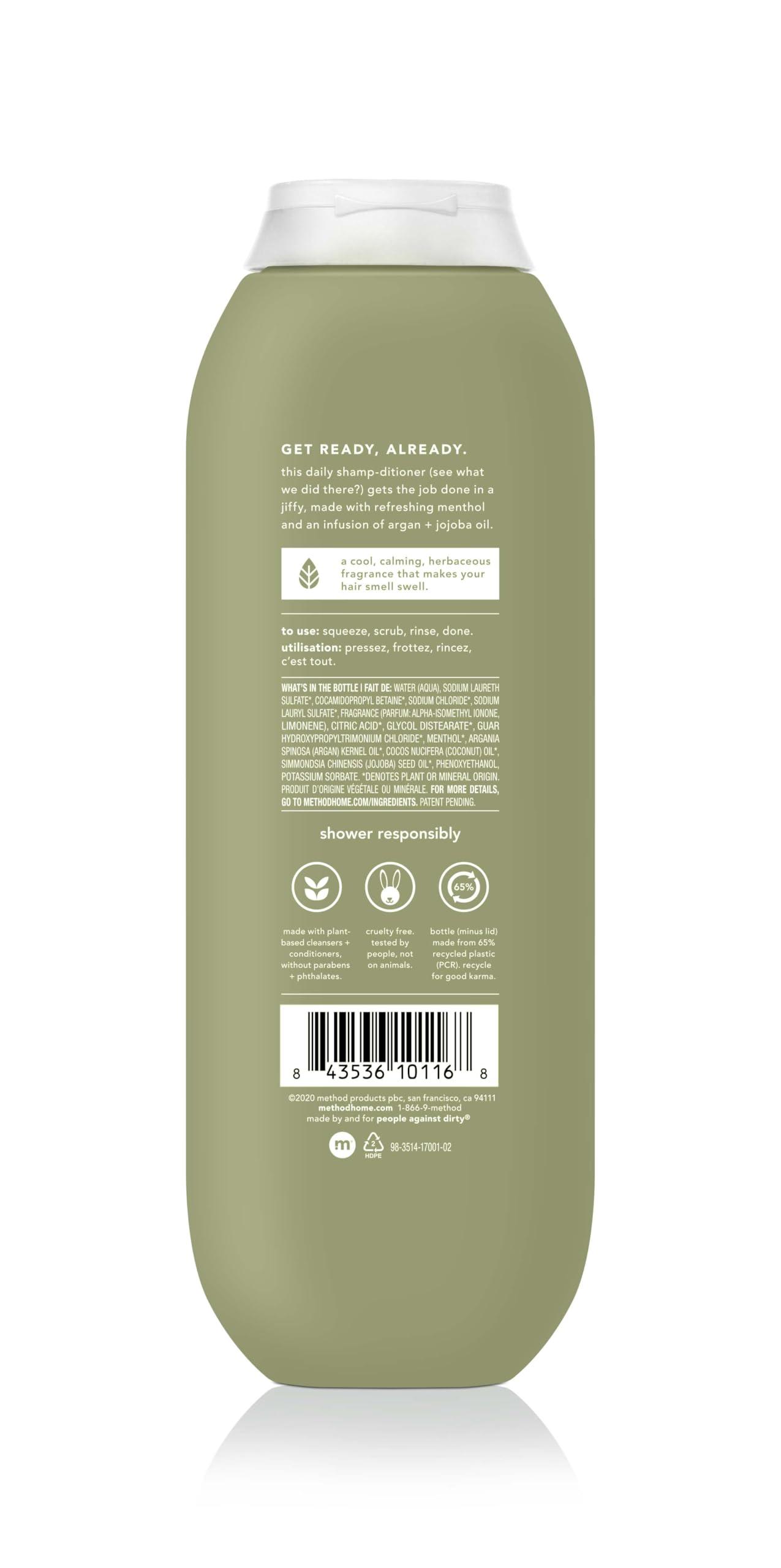 Method Method Men 2-in-1 Shampoo + Conditioner, Juniper + Sage, Paraben and Phthalate Free, 14 fl oz (Pack of 6)