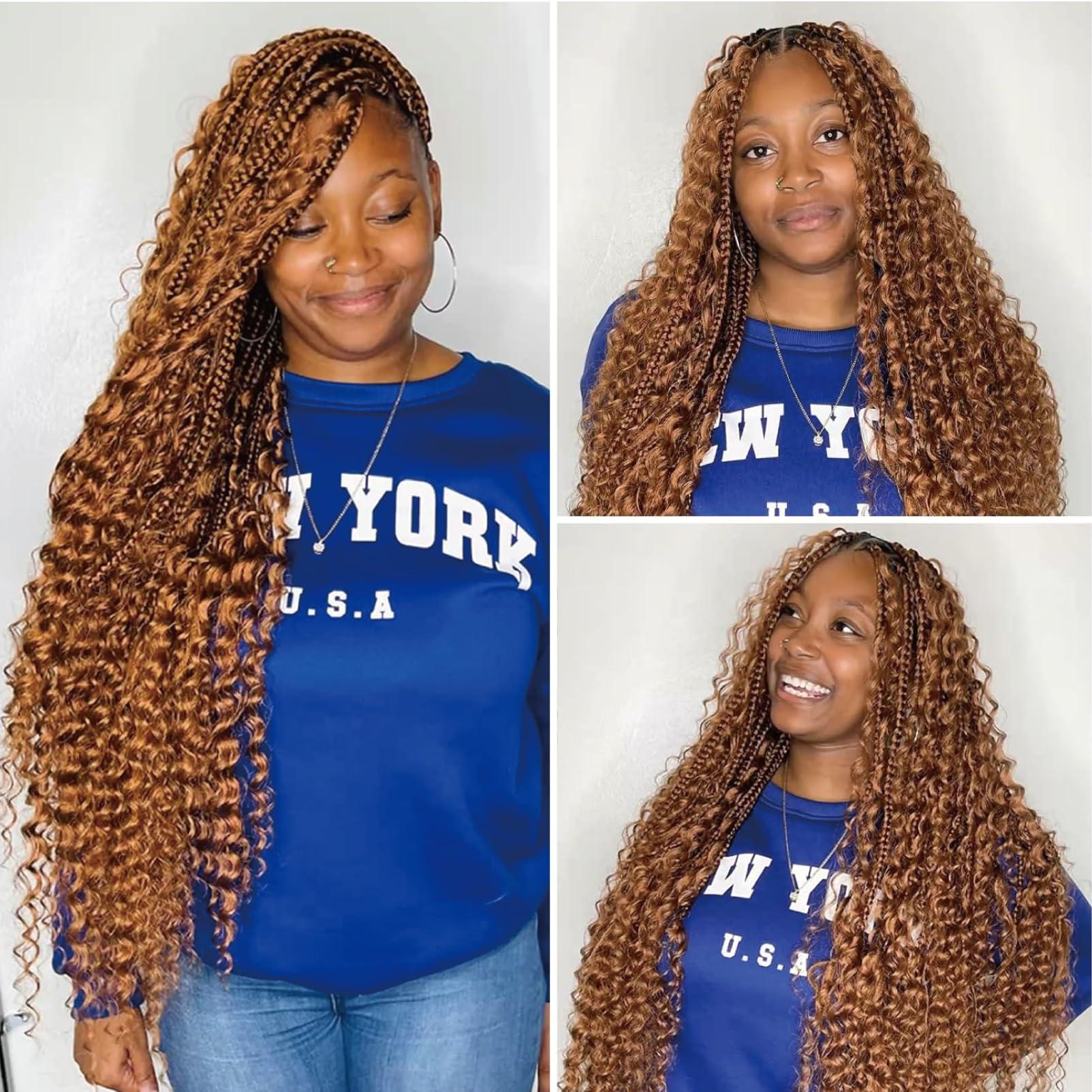 Yacurcur Yacurcur Human Hair for Braiding Deep Wave Human Braiding Hair for Boho Braids No Weft Human Hair Bundles for Braiding Brazilian Virgin Human Hair Braiding Hair (20 Inch, 30#,100g)