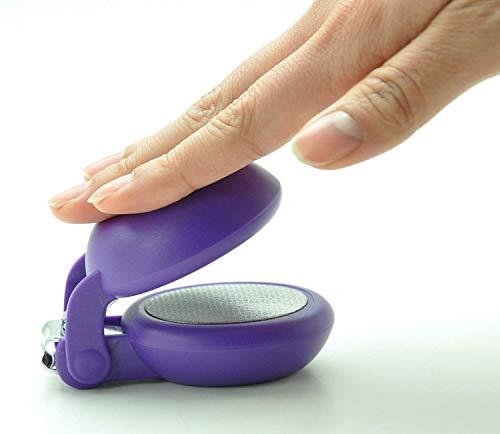 HARAC HARAC Special Needs Nail Clippers for Arthritic Hands, Senior and Kids, Adapted Nail Clipper For Fingernail and Thick Toenail, Made in JAPAN (Purple)