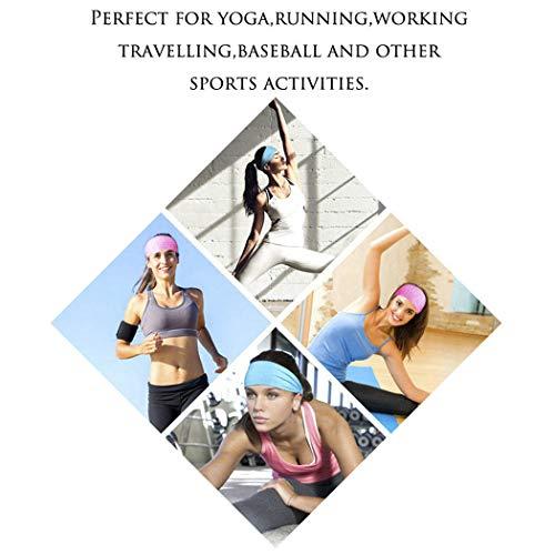 Catery Cater Boho Headbands Sport Sweat Head Wraps Athletic Yoga Hair Bands Stretch Turban Sweatband Non-Slip Moisture Sweatbands Fashion Hair Accessories for Women and Girls Pack of 3