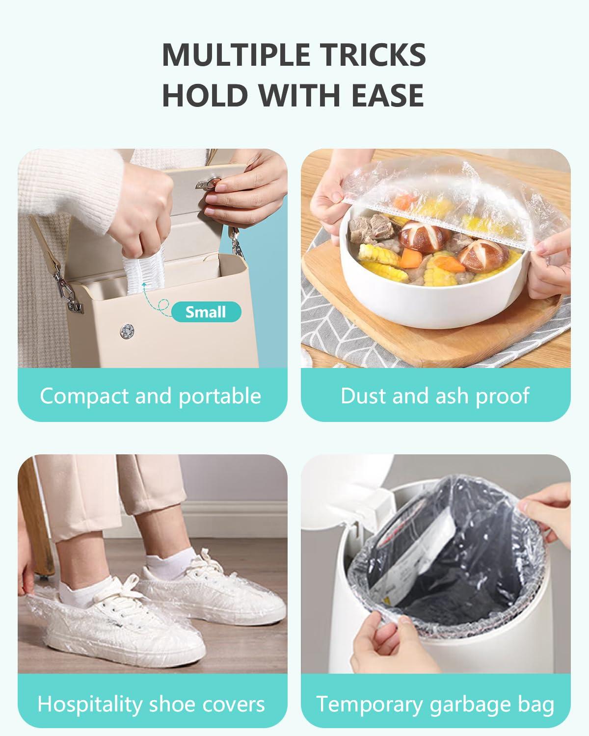 Years calm Years Calm 40PCS Disposable Shower Caps, Clear Shower Caps for Travel, large Plastic Hair Caps for Women, Home Use, Hotel (large Size 20.5\") (40PCS)